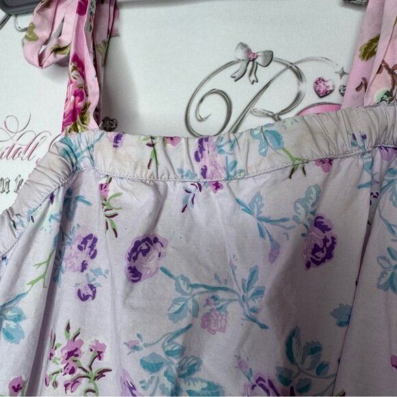 Love shack fancy dress tiered pastel floral ruffle frilly tie up straps cute - Picture 7 of 7